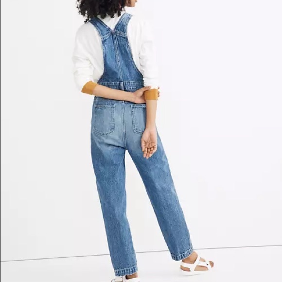 SOLD Madewell Straight Leg Overalls in Hickory Was - Picture 7 of 9